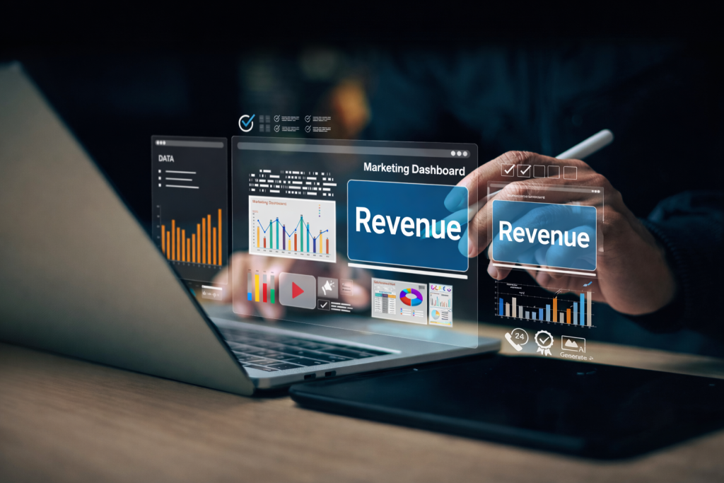 B2B lead generation revenue dashboard showing marketing performance and analytics strategy in 2026